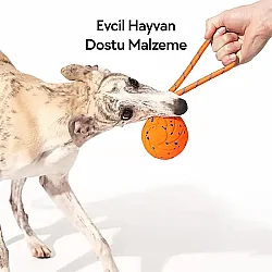 Airpet Wicked Ball Air Rope Cwq03-O Akıllı İnteraktif İpli Köpek Oyun Topu Turuncu - 4