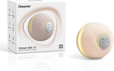 Airpet Wicked Ball M3 Cwq02 İnteraktif Şarjlı Kedi Oyun Topu Krem - 7
