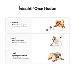 Airpet Wicked Ball Se C1221-R Şarjlı Akıllı İneraktif Köpek Oyun Topu Kırmızı Small - 3
