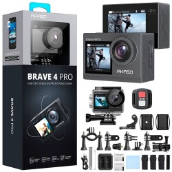 Akaso Brave 4 Pro Dual Screens 4K 30Fps Wi-Fi Action Camera And Super Accessory Set 44371 - 1