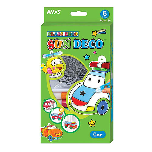 Amos Cam Boyama Seti Sun Deco Arabalar Sd10P6-C - 1