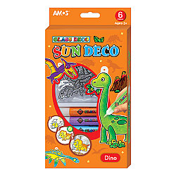 Amos Cam Boyama Setı Sun Deco Dınozorlar Sd10P6-D - Amos