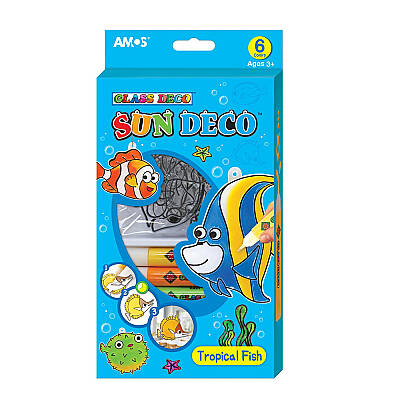 Amos Cam Boyama Setı Sun Deco Tropıkal Balık Sd10P6-T - 1