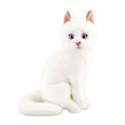 Animals Of The World 22 Cm Sitting White Cat Anm/20890 - 1