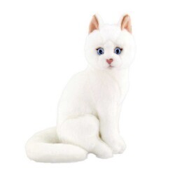Animals Of The World 22 Cm Sitting White Cat Anm/20890 - 2