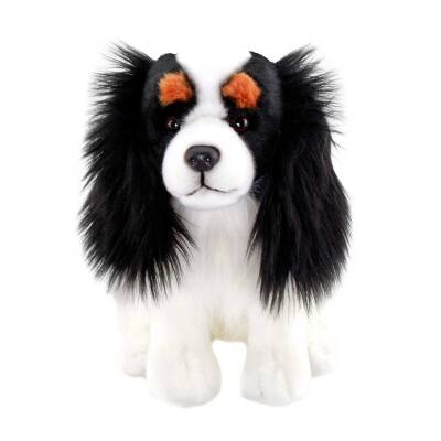 Animals Of The World 28 Cm Floppy Black / White Spanish King Charles Anm/20902 - 1