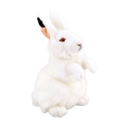 Animals Of The World 28 Cm White Rabbit 20874 - 2