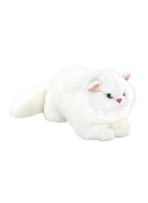 Animals Of The World 34 Cm Lying White Cat Anm/20893 - 2