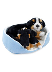 Animals Of The World Shepherd Dog With Puppy In A Basket Anm/20938 - 1