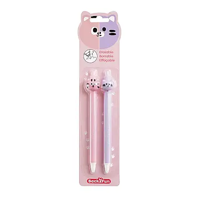 Apli Pembe Silinebilir Jel kalem Kedi-Kaplan B2F Blister - 1