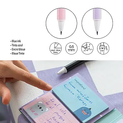 Apli Pembe Silinebilir Jel kalem Kedi-Kaplan B2F Blister - 4