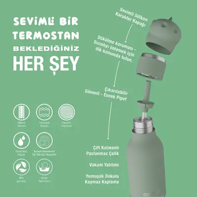Asobu Bestie Bottle - Dinosaur 460 ml. - 7