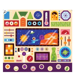 Auzo Toys 20 Fun Games & Giant Poster - Space - 2