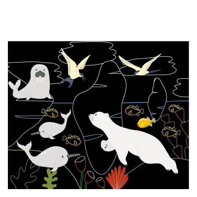 Auzo Toys Little Artist's Activity Set - Ocean Scratch Cards - 4