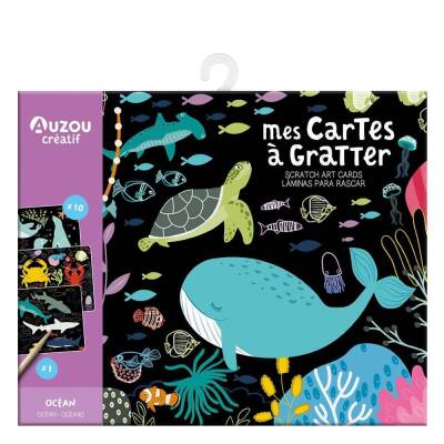 Auzo Toys Little Artist's Activity Set - Ocean Scratch Cards - 1