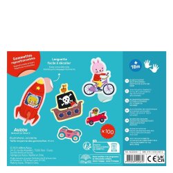 Auzo Toys Transportation Vehicles Sticker Set – 100 Pieces - 3