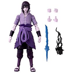 Bandai 16 Cm Sasuke Rinnegan Mangekyo Sharingan Posable Figure - Anime Heroes Naruto Series - 2