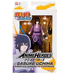 Bandai 16 Cm Sasuke Rinnegan Mangekyo Sharingan Posable Figure - Anime Heroes Naruto Series - 5
