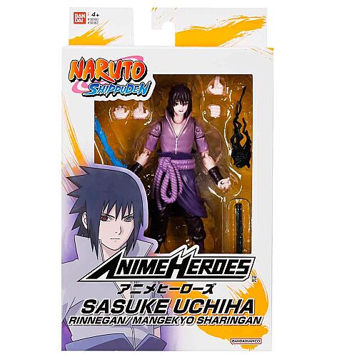 Bandai 16 Cm Sasuke Rinnegan Mangekyo Sharingan Posable Figure - Anime Heroes Naruto Series - 5