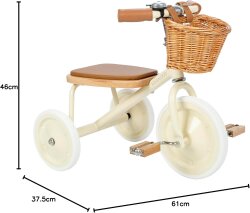 Banwood Vintage Trike Krem Bw-Trike-Cream - 7