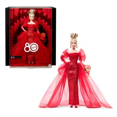 Barbie 80. Yıl Dönümü Sarışın Koleksiyon Bebek - Jbj17 - 1