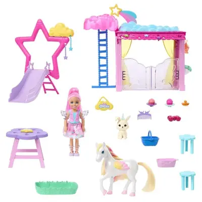 Barbie A Touch Of Magic Chelsea And Pegasus Playset Hnt67 - 2