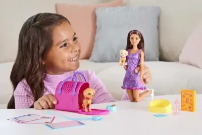Barbie And Puppy Play Set Hkd86 - 4