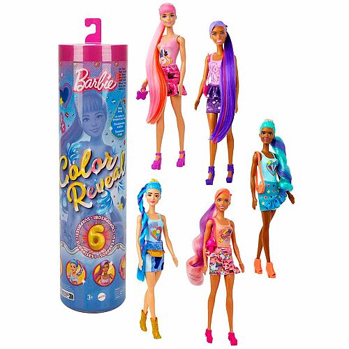 Barbie Color Revea Color Changing Surprise Barbie Denim Series Hjx55 - 1