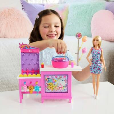 Barbie Cotton Candy & Game Playset Mtl-Jfv67 - 2
