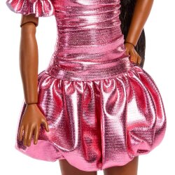 Barbie Deluxe Style Style Icon Doll In Metallic Pink Dress Jfp41 - 3
