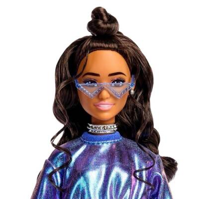 Barbie Deluxe Style Style Icon Doll Metallic Blue Top And Skirt Jfp42 - 3