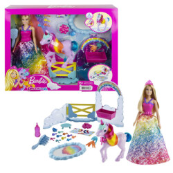 Barbie Dreamtopia Doll And Unicorn Gtg01 - Barbie