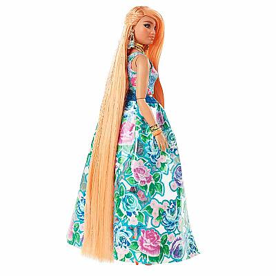 Barbie Extra Fancy Çiçekli Kostümlü Bebek ve Yavru Kedisi HHN14 - 3