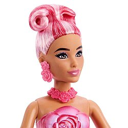 Barbie Petal Pop Barbie Bebek ve Aksesuarları Gül Oyun Seti JMF59 - 4