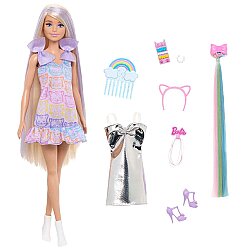 Barbie Upuzun Muhteşem Saçlı Bebek - Saç Tasarım Oyun Seti Jct72 - 2