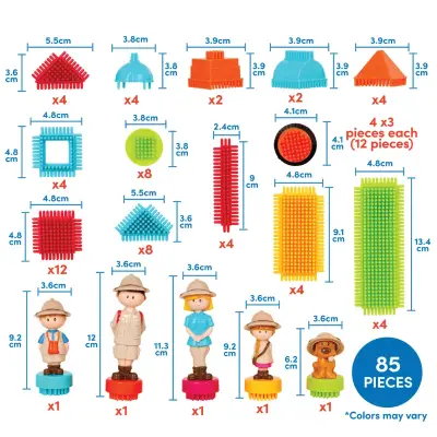 Battat Construction Toys - Safari - 85 Pieces Bt3073Z - 2