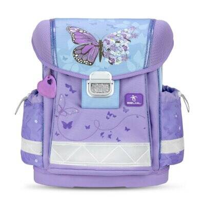 Belmil Purple Blue Butterfly Classy School Bag 403-13/Ag - 1