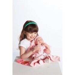 Berenguer Realistic Newborn Doll 39 Cm And Pink Swaddle Set 18780 - 3