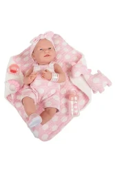 Berenguer Realistic Newborn Toy Girl Baby 38 Cm And Knitted Blanket 18053 - 3