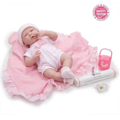 Berenguer Realistic Newborn Toy Girl Baby 39 Cm And Pink Bear 18061 - 3