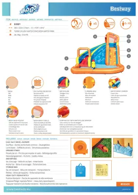 Bestway H2Ogo!® 53301 Turbo Splash™ Zone Inflatable Water Playground 2.70 M - 5