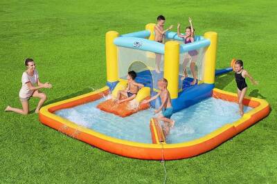 Bestway H2Ogo! Water Park Fun Pool With Trampoline And Slide Bw53381 - 2