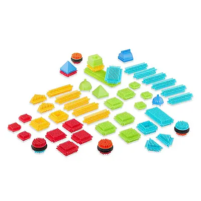Bristle Blocks Building Toys - Basic Set - 56 Pieces 3070Z - 3