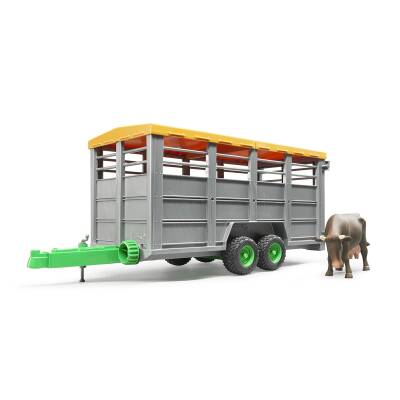 Bruder Animal Transport Trailer & Cow Br02227 - 2