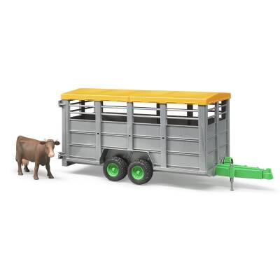 Bruder Animal Transport Trailer & Cow Br02227 - 5
