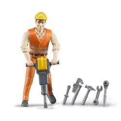 Bruder B World - Construction Worker And Accessories Br60020 - 3