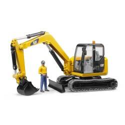 Bruder Cat Mini Excavator And Construction Worker Br02466 - 5