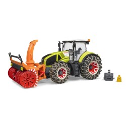 Bruder Class Axion 950 Tractor (Chain Drive) & Snow Blower Attachment Br03017 - 1