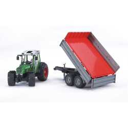 Bruder Fendt 209 S Tractor & Red Trailer Br02104 - 3