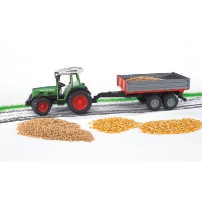 Bruder Fendt 209 S Tractor & Red Trailer Br02104 - 5